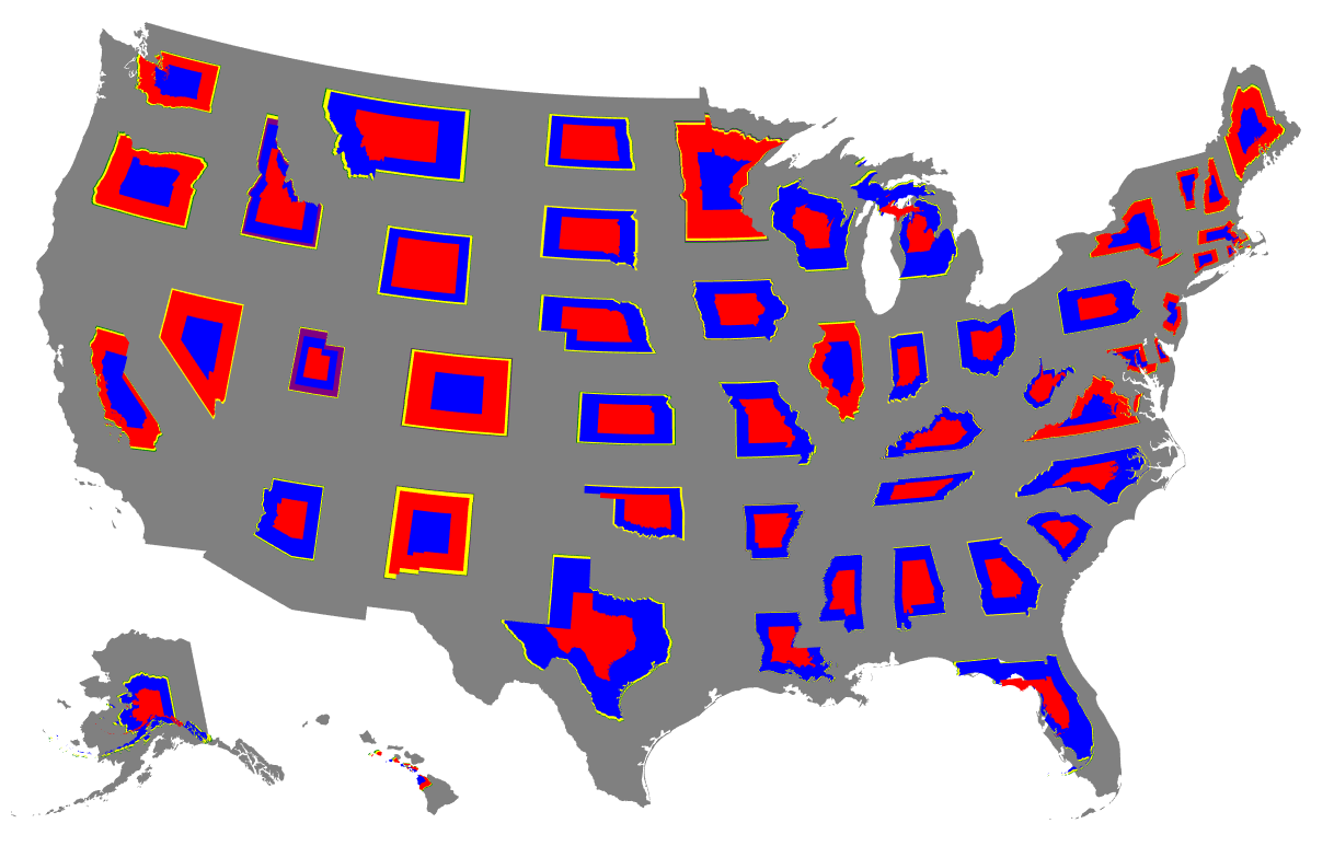 2D prototype of election results using d3.js